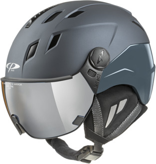 Corao+ Skihelm met Vizier blauw | Extra veilig! | Meekleurend vizier
