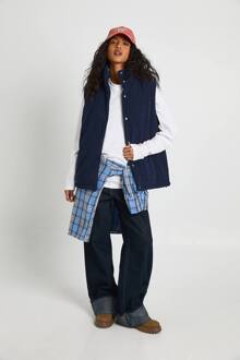 Cord Gewatteerde Gilet, Navy - 36