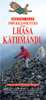 Cordee Biking Map 1000 Kilometers from Lhasa to Kathmandu 1:400.000