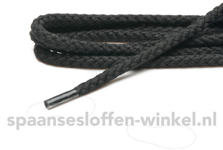 Cordial Katoenen grof rond veters dikte 4 mm 55 cm - maat One size Zwart