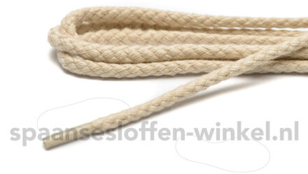 Cordial Katoenen grof rond veters dikte 4 mm Ecru - One size