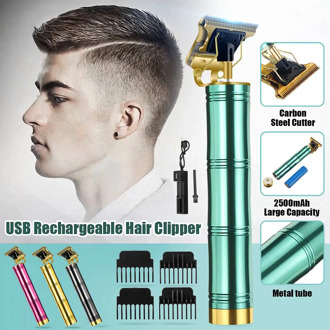 Cordless Electric Hair Trimmer 18650 Lithium-ion Battery Haircut Shaver Men Barber Hair Cutting Machine T-Blade Clipper Set