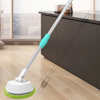 Cordless Electric Telescopic Cleaner Ultra Thin Fiber Cloth Wipe Floor Window Automatic Dehydration USB Charging Mop Sweeper