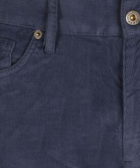 Corduroy Broek Johnson Indigo Blauw Donkerblauw