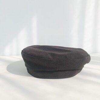 Corduroy Winter Achthoekige Cap Meisjes Vrouwelijke Baret Hoeden Voor Vrouwen Hoeden Krantenverkoper Britse Stijl Katoen Baretten Hoed Voor Meisjes Straat zwart