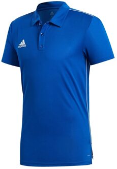 Core 18 Polo Heren Sportpolo - Maat S  - Mannen - blauw/wit