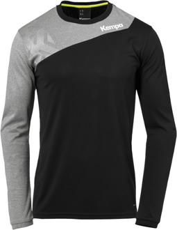 Core 2.0 Longsleeve Hoop Groen-Donker Grijs Melange Maat S