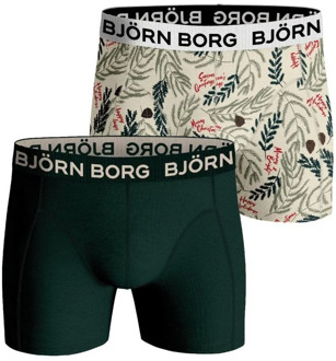 Core boxershorts met logoband in 2-pack Groen - S