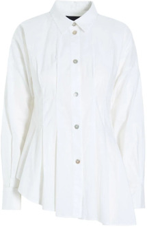 Core Cotton Asymmetrisch Wit Overhemd Bitte Kai Rand , White , Dames - 2Xl,Xl,L,M,Xs