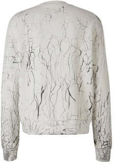 Core-logo gebarsten droog wit sweatshirt