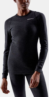 Core Wool Merino LS Tee W Ondershirt Zwart - S