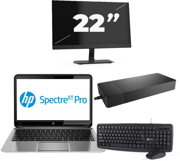 CoreBook Pro - Intel Core i3-6e Generatie - 13 inch - 8GB RAM - 256GB SSD - Windows 11 Home + 1x 22 inch Monitor