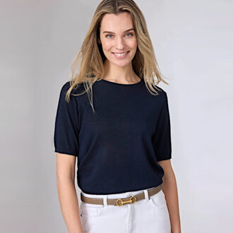 Corel top feline-marine Blauw - XL