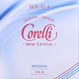 Corelli CO-704-M vioolsnaar G-4 4/4 vioolsnaar G-4 4/4, medium, stabilon, silver