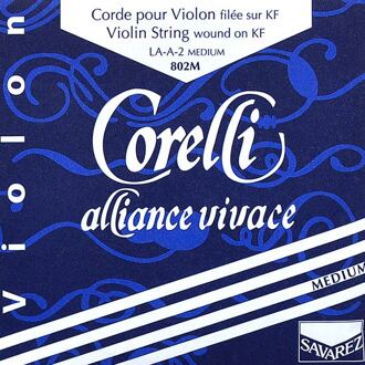 Corelli CO-802-M vioolsnaar A-2 4/4 vioolsnaar A-2 4/4, medium, alliance KF, aluminium