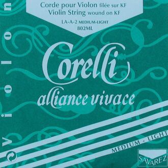 Corelli CO-802-ML vioolsnaar A-2 4/4 vioolsnaar A-2 4/4,medium light, alliance KF, aluminium
