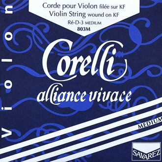 Corelli CO-803-M vioolsnaar D-3 4/4 vioolsnaar D-3 4/4, medium, alliance KF, aluminium-silver