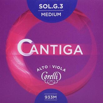 Corelli CO-933-M altvioolsnaar G-3 altvioolsnaar G-3, medium, cantiga material, silver