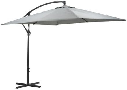 Corfu parasol 250x250 - donker grijs - licht grijs