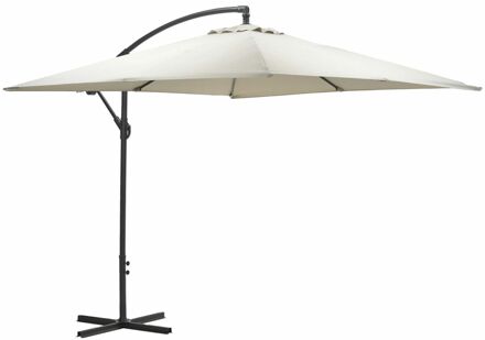 Corfu parasol 250x250 - donker grijs - zand