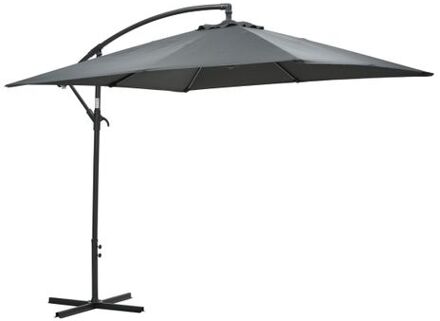 Corfu parasol 250x250 - donker grijs