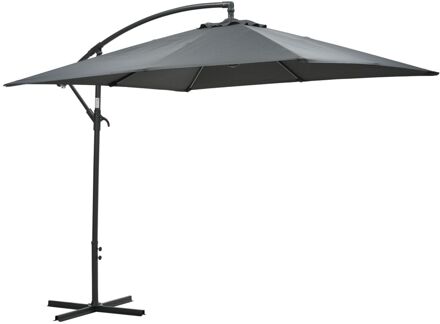 Corfu parasol 250x250 - donker grijs