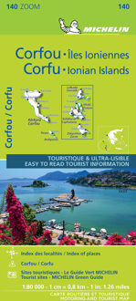 Corfu & the Ionian Islands - Michelin Zoom Map 140