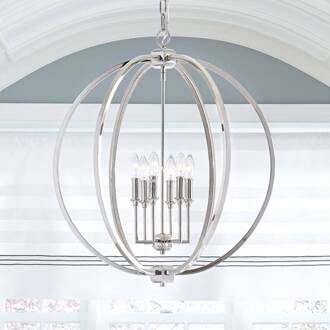 Corinne - glanzende hanglamp met nikkelafwerking gepolijst nikkel