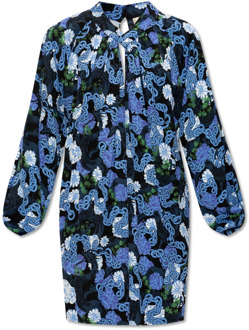 Corinne patroon jurk Diane Von Furstenberg , Blue , Dames - M,S