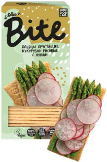 Corn rice bread bite with onion, 8 PCs/150g bytes