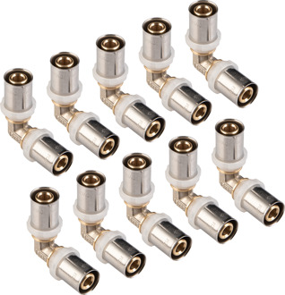 Cornat Perskoppeling Knie 16X16 10St Ms-A2 - VRPTP500116N