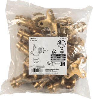 Cornat Perskoppeling Muurplaat 15X1/2 10S - TP65721512B