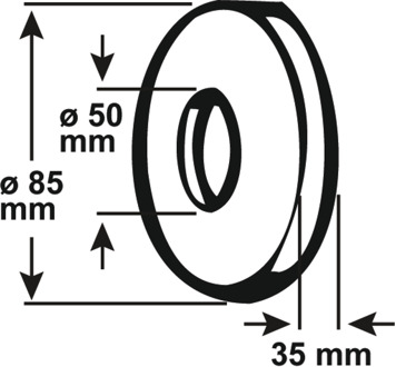Cornat Rozet 50X85Mm Kunststof Sifon Gr - TEC353001R