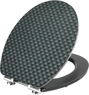 Cornat Wc-Bril Acrylaat Carbon Sc Zw - KSDSC319