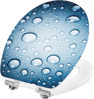 Cornat Wc-Bril Mdf Waterdruppels Sc Bl - KSDSC354