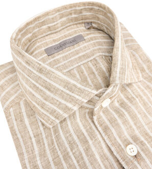 Corneliani Overhemd met lange mouwen Beige - 43 (XL)
