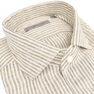 Corneliani Overhemd met lange mouwen - maat 43 (XL) Groen