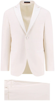 Corneliani Single Breasted Suits Corneliani , White , Heren - Xl,L,M