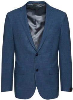 Corneliani Wol/zijden pak, Italiaans ontwerp Corneliani , Blue , Heren - 2XL