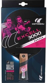 Cornilleau Excell 3000 Carbon bat indoor Rood