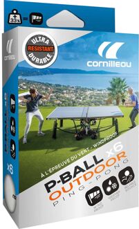 Cornilleau pingpongballen outdoor Ultradurable X6 Zwart