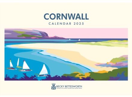 Cornwall, Becky Bettesworth A4 Calendar 2025 - Calendars, Carousel