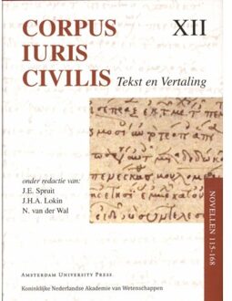 Corpus Iuris Civilis / Novellen 115-168 - Boek Amsterdam University Press (9069846233)