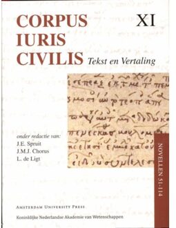 Corpus Iuris Civilis / Novellen 51 - 114 - Boek Amsterdam University Press (9069846225)