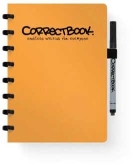 Correctbook Notitieboek Correctbook A5 lijn 40blz peachy orange