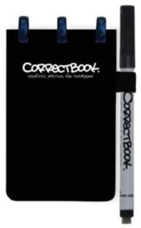 Correctbook Notitieboek Correctbook A7 blanco 40blz ink black