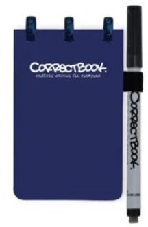 Correctbook Notitieboek Correctbook A7 blanco 40blz midnight blue