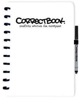 Correctbook Notitieboek Correctbook uitwisbaar en herbruikbaar A4 wit blanco 40blz Zwart