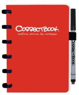 Correctbook notitieboek original, a6, blanco, horizon red