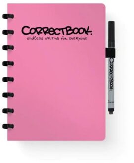 Correctbook Original A5 Blossom Pink blanco - Uitwisbaar / Whiteboard Notitieboek